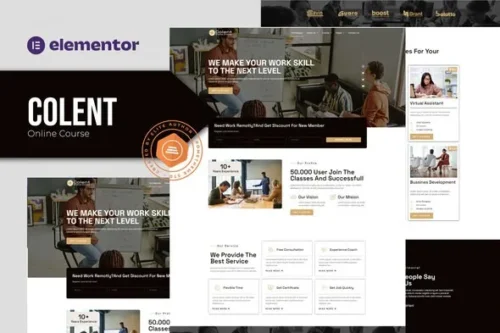 best online course Elementor template kit instant download