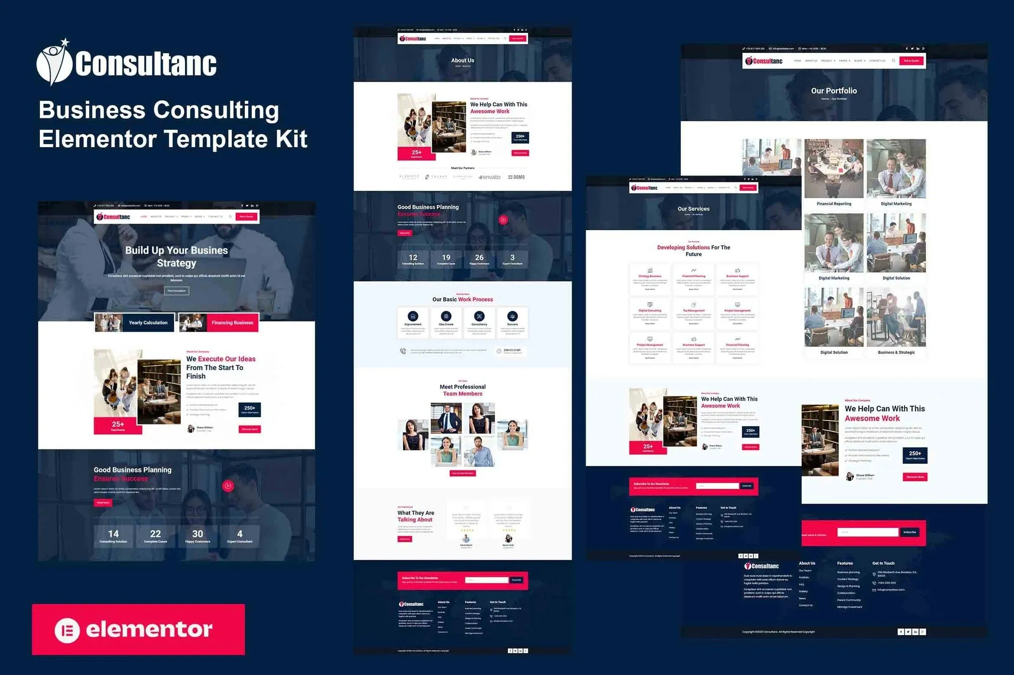 Consultanc - Business Consulting Elementor Template Kit best business consulting Elementor template download