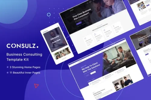 best Consulz consulting template kit instant download