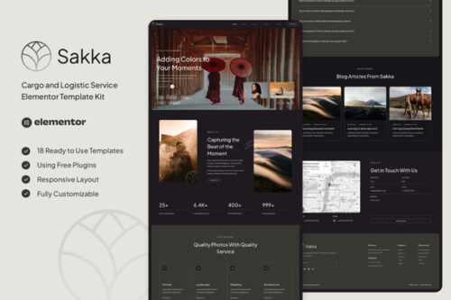 best photography portfolio Elementor template download