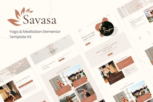 best yoga Elementor template kit instant download