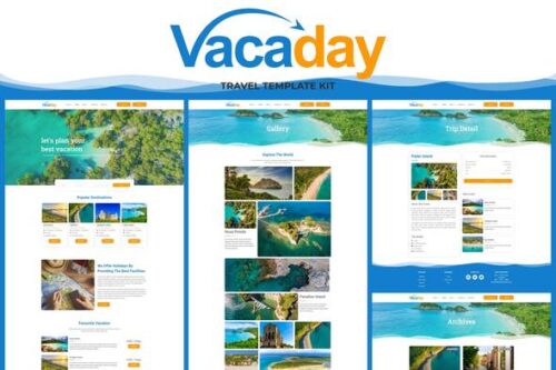 best travel agency elementor template kit instant download