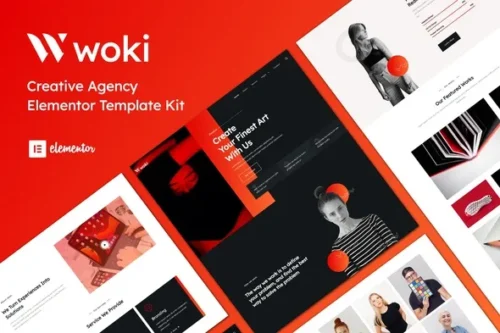best creative agency Elementor template kit instant download