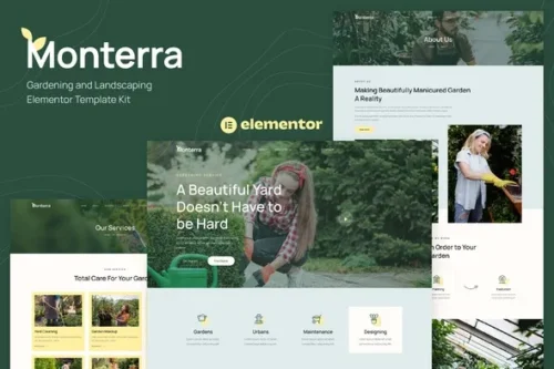 best gardening Elementor template instant download