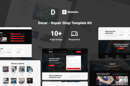 best Docar repair shop template instant download