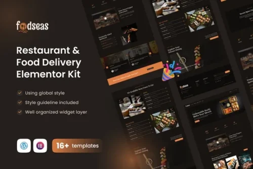 best Japanese restaurant Elementor template kit download