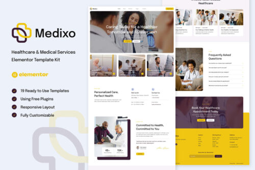 Medixo healthcare website template for medical practices