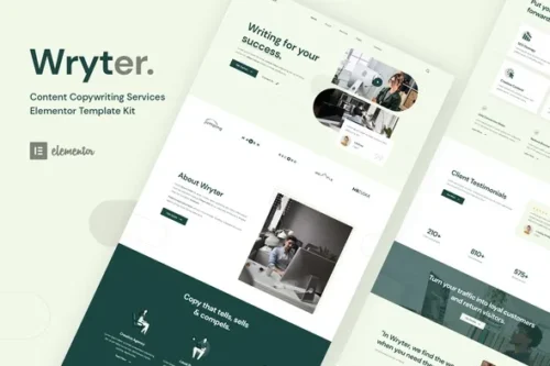 best Elementor copywriting template for writers instant download