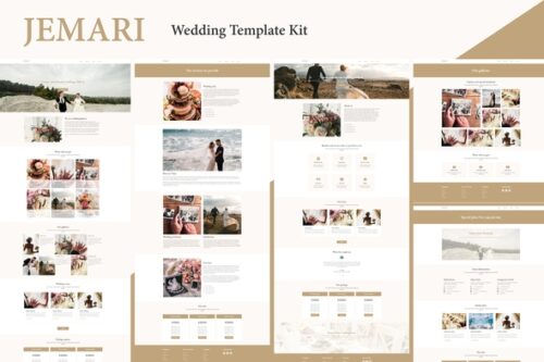 Best Jemari wedding website template with Elementor for instant download