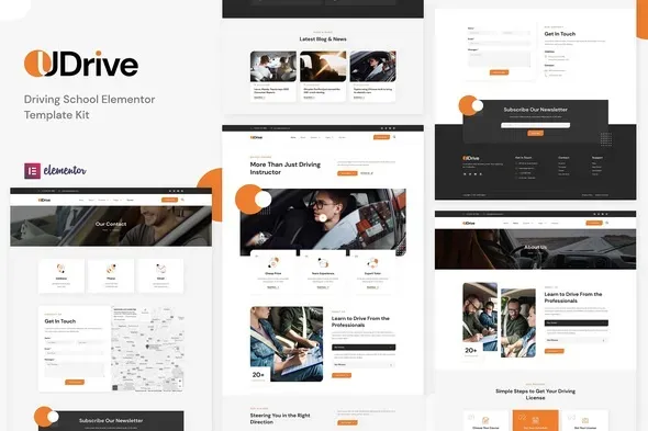 Udrive - Driving School Elementor Template Kit Udrive - Driving School Elementor Template Kit