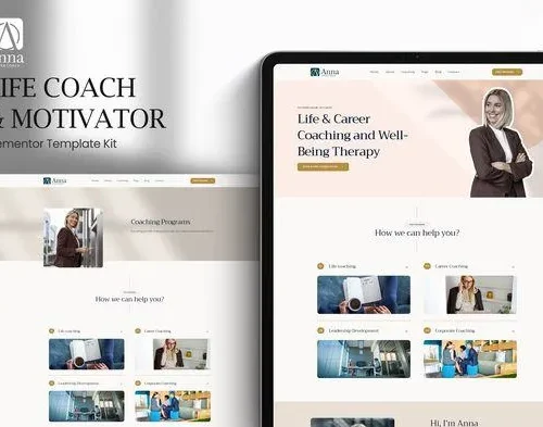 Anna - Life Coach & Motivator Elementor Template Kit