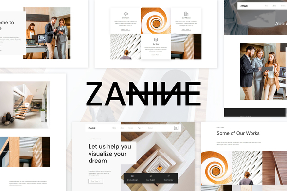 Zanine - Architecture Agency Elementor Template Kit best architecture agency Elementor template instant download