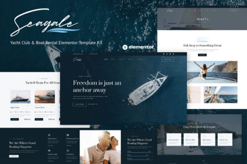 best Seagale yacht club Elementor template kit download