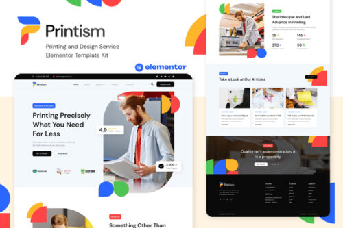 best Printism Elementor Template for printing services download