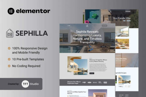 best luxury villa website template download