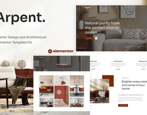 Arpent - Interior Design and Architecture Elementor Template Kit