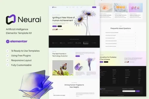 best AI Elementor template kit instant download