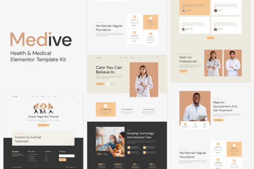 best Medive medical Elementor template kit download
