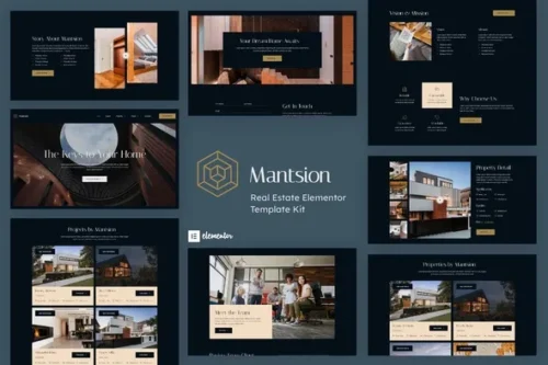 best Mantsion real estate Elementor template download
