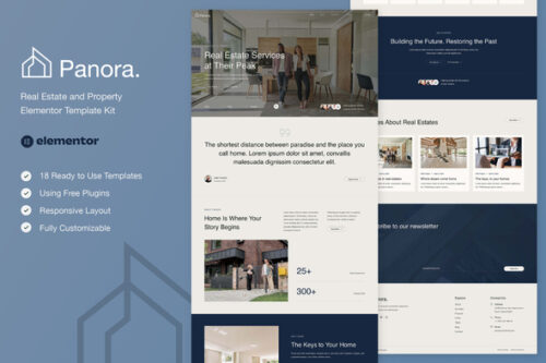 best real estate Elementor template kit download premium