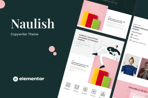 best copywriter Elementor template kit instant download