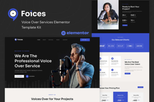 best voice over website template download for audio professionals