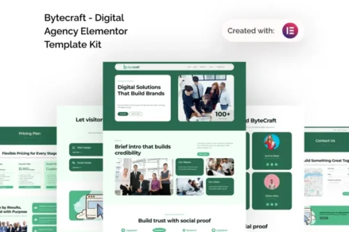 best digital agency template kit instant download Elementor