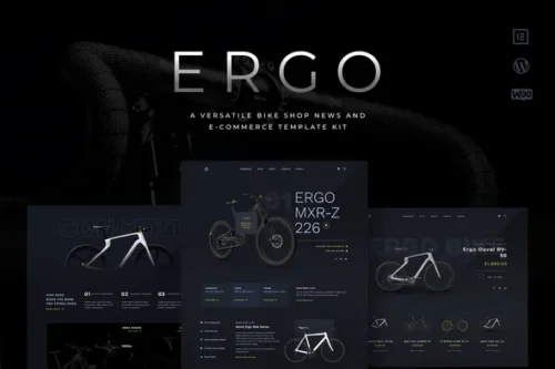 best ERGO cycling store template kit instant download