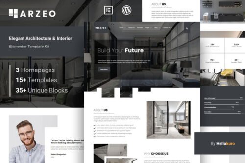 Arzeo - Elegant Architecture & Interior Elementor Template Kit
