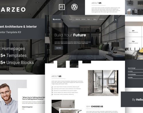 Arzeo - Elegant Architecture & Interior Elementor Template Kit