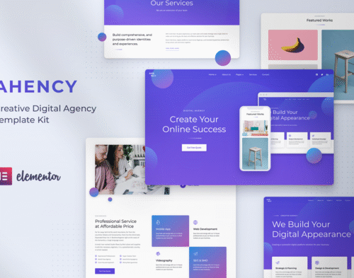 AHENCY - Creative Digital Agency Elementor Template Kit