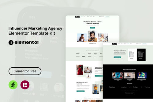 best influencer marketing agency template instant download