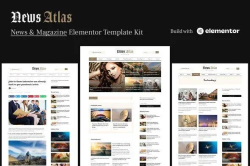 best NewsAtlas news magazine template for Elementor download