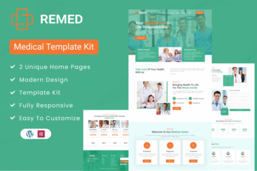 best medical clinic Elementor template instant download