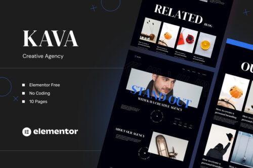 best agency website template for Elementor instant download