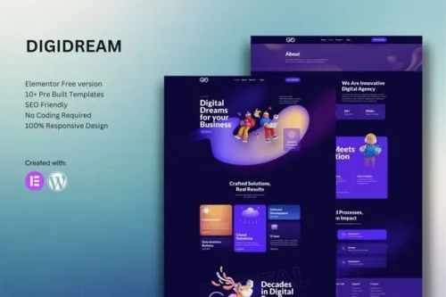 best Digidream IT solutions template kit download