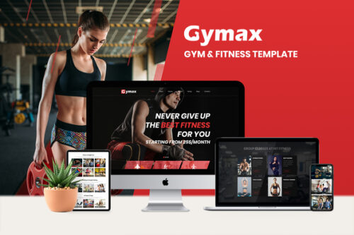 best Gymax fitness website template download