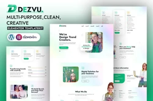 best DezVu creative agency template kit download
