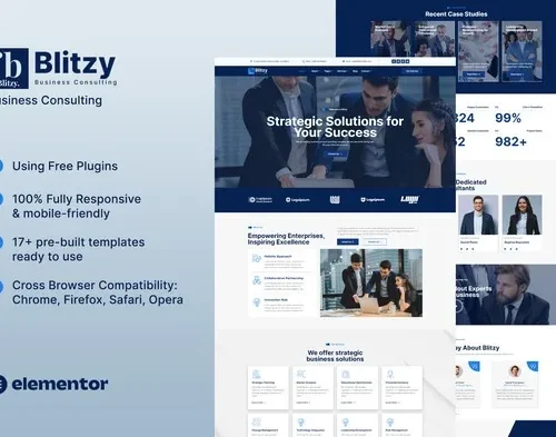 Blitzy - Business Consulting Elementor Template Kit
