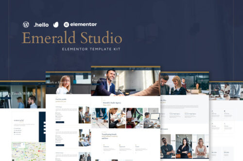 best emerald digital agency Elementor template download