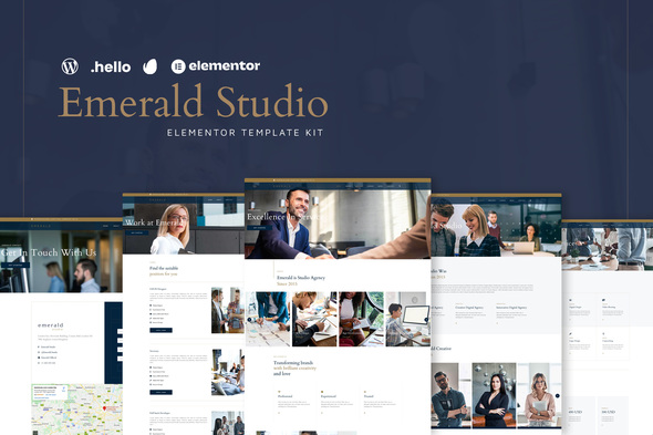 Emerald Studio - Digital Agency Elementor Template Kit best emerald digital agency Elementor template download