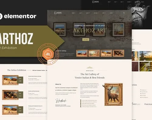 Arthoz - Art Exhibition Elementor Template kit