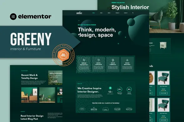 https://previews.customer.envatousercontent.com/files/417790007/Coverimage%20-%20Greeny.jpg best interior Elementor template kit for designers download