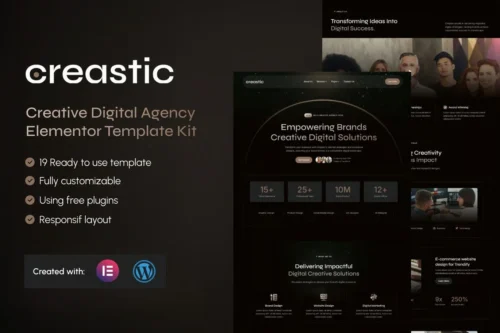 best Creastic agency template instant download for Elementor
