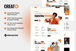 best creative agency Elementor template kit download