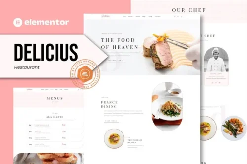 best restaurant elementor template kit download