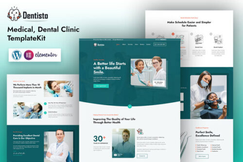 best Dentisto dentist Elementor template kit download