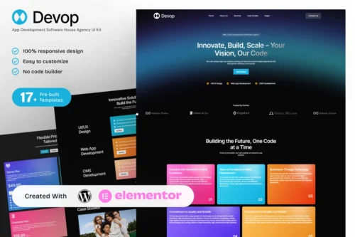 best Devop Elementor template kit download