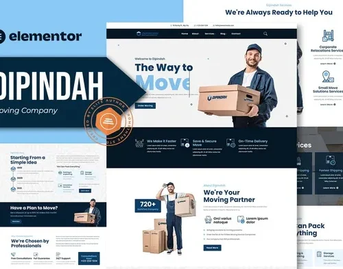 Dipindah - Moving Company Elementor Template Kit