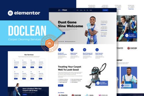 best carpet cleaning website template instant download